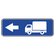 Дорожный знак 6.15.3 «Направление движения для грузовых автомобилей» (металл 0,8 мм, II типоразмер: 350х1050 мм, С/О пленка: тип Б высокоинтенсив.)